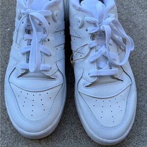 Adidas All-White Lace-Up Sneakers